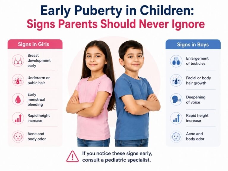 Early signs of puberty in children explained by pediatric endocrinologist in Delhi