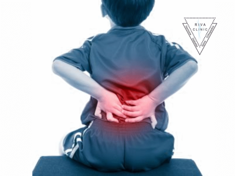 Child experiencing back pain